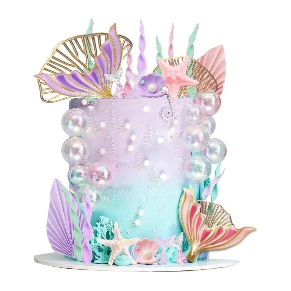 Mermaid Happy Birthday Cake‎ Topper